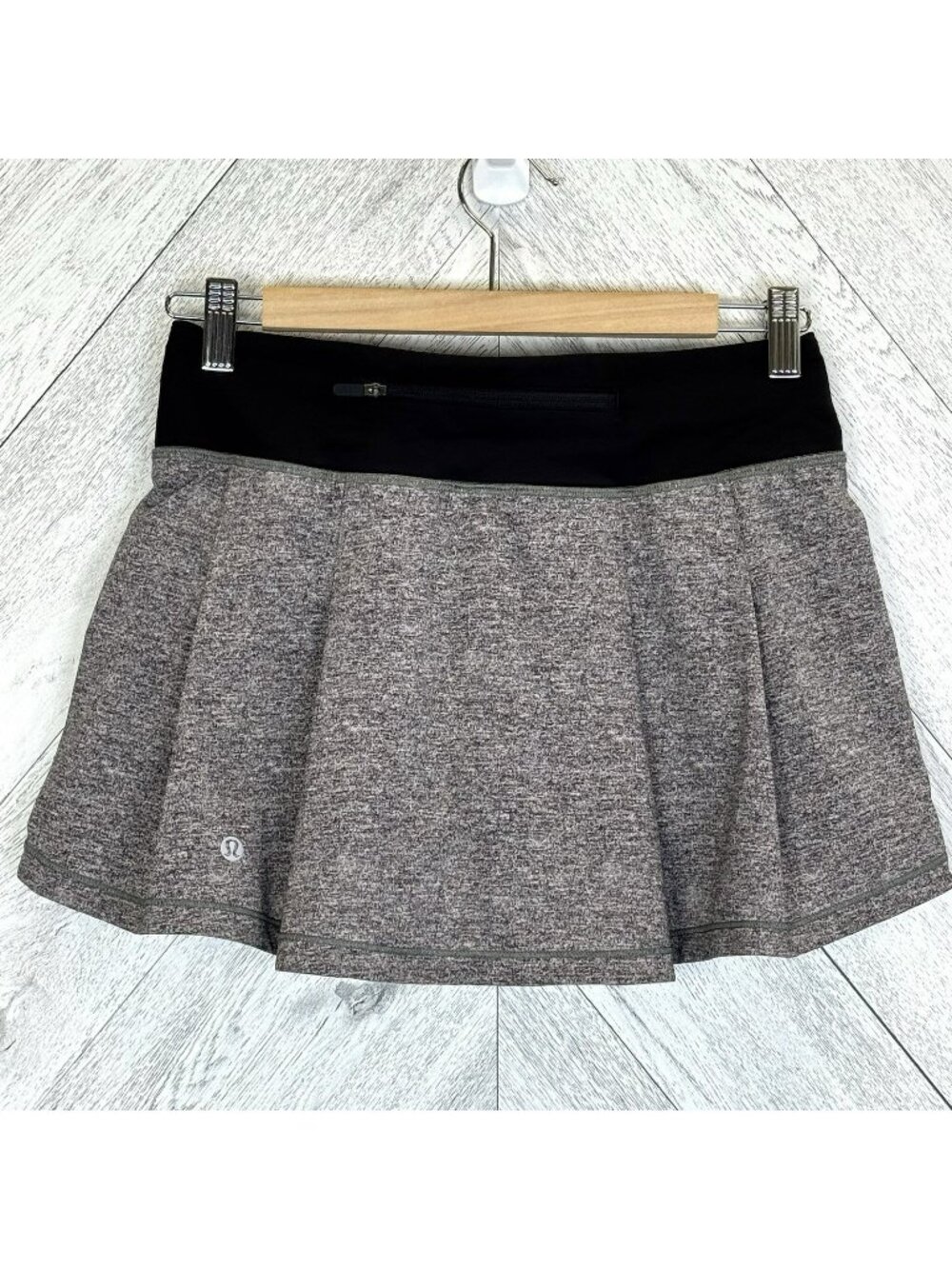 Lululemon Pace Rival Skirt Skort Size 4 Regular Gray Run Golf Tennis Pickleball